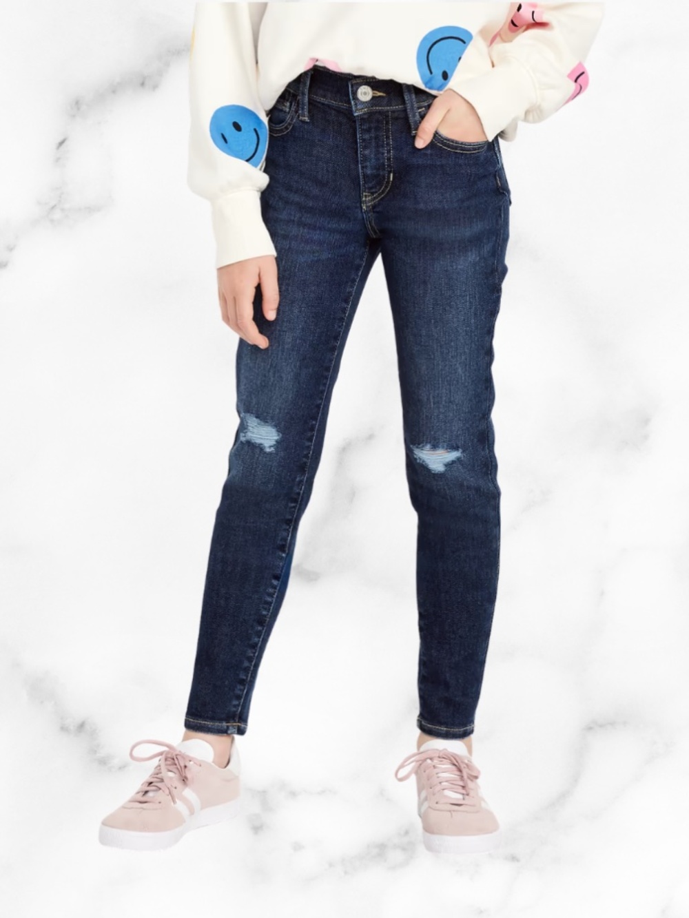 Girls Blue Old Navy High Rise Rockstar Jeggings